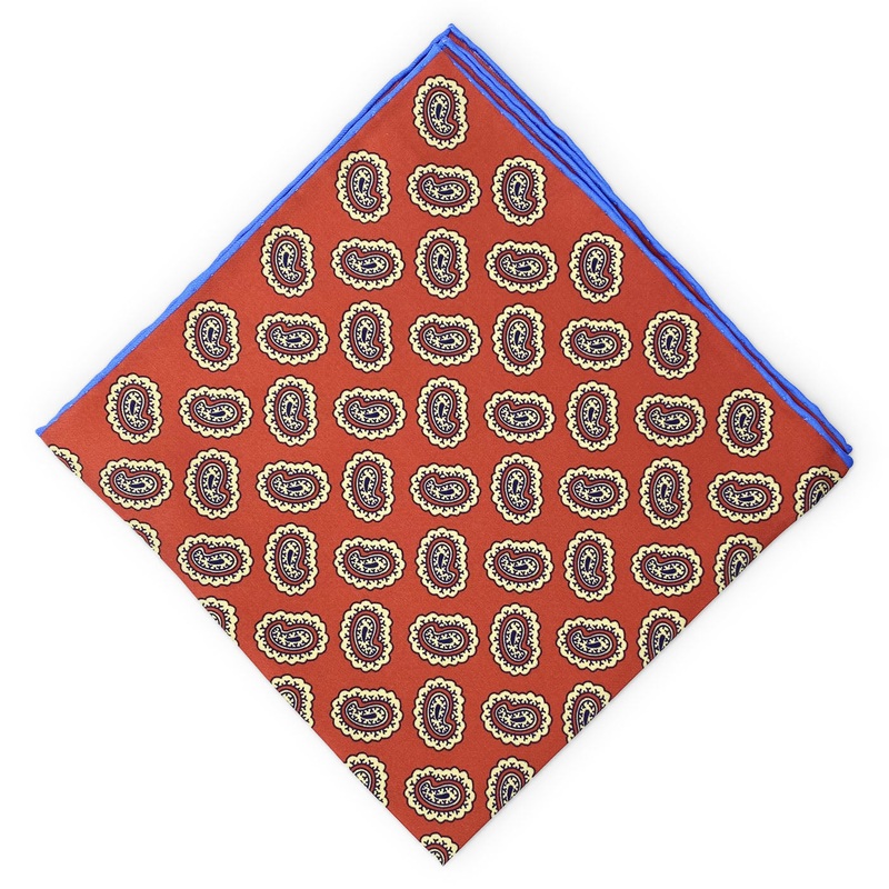 Grande Pine: Silk Pocket Square – Red