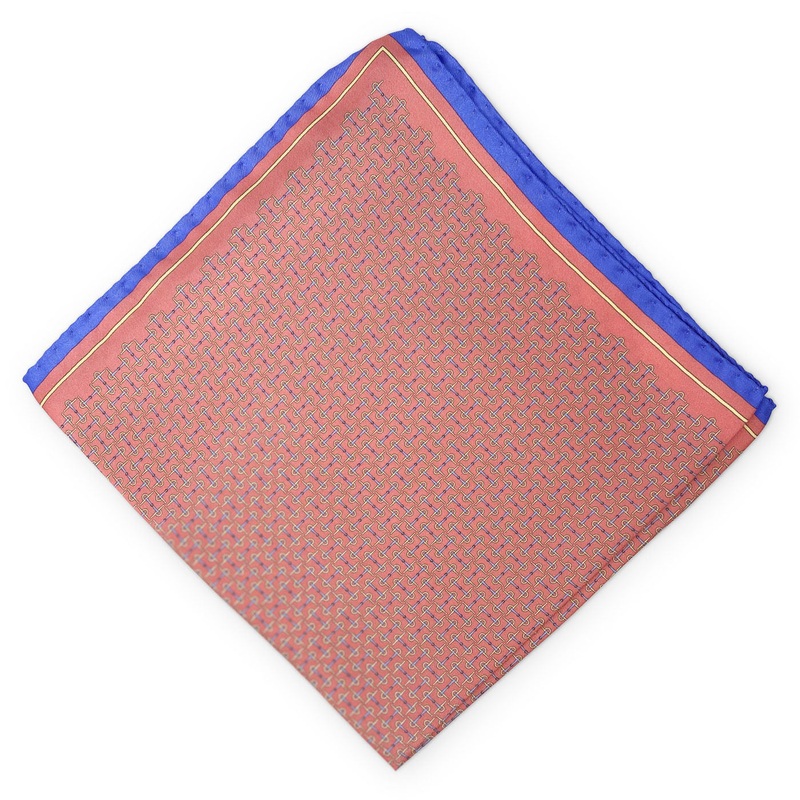 Horsebit: Silk Pocket Square – Coral