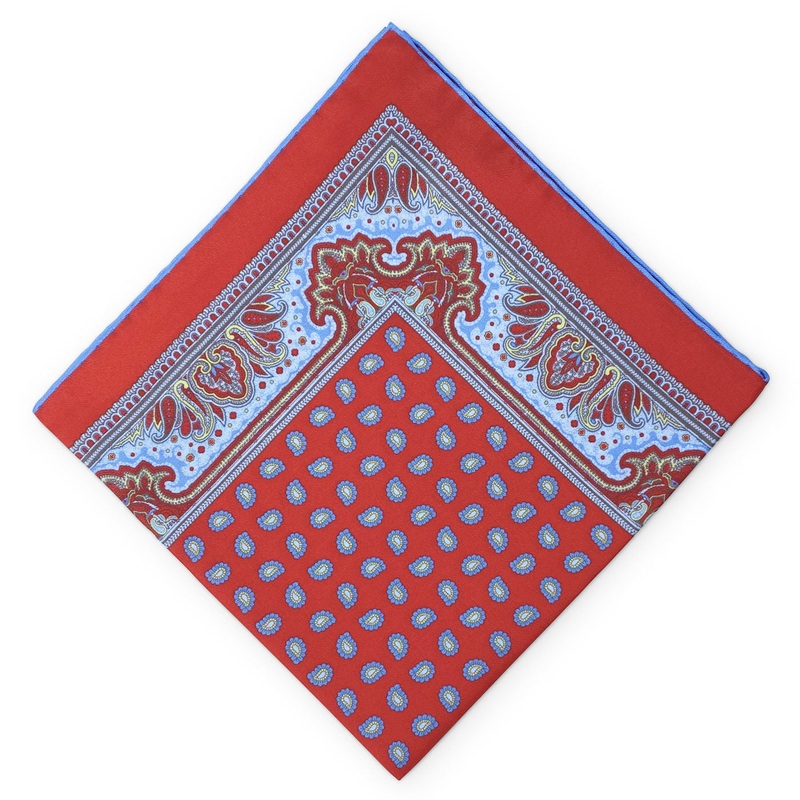 McCartney: Silk Pocket Square – Red