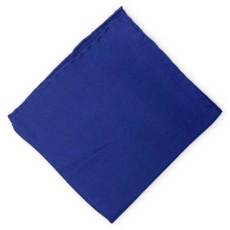 Solid: Silk Pocket Square – Navy