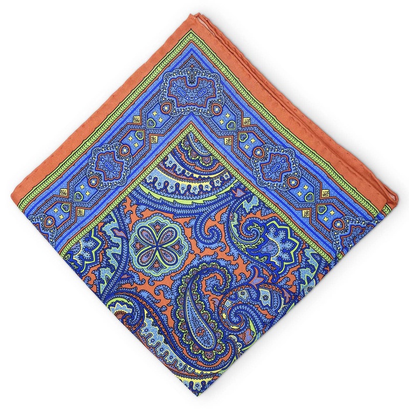 Spyglass: Silk Pocket Square – Orange