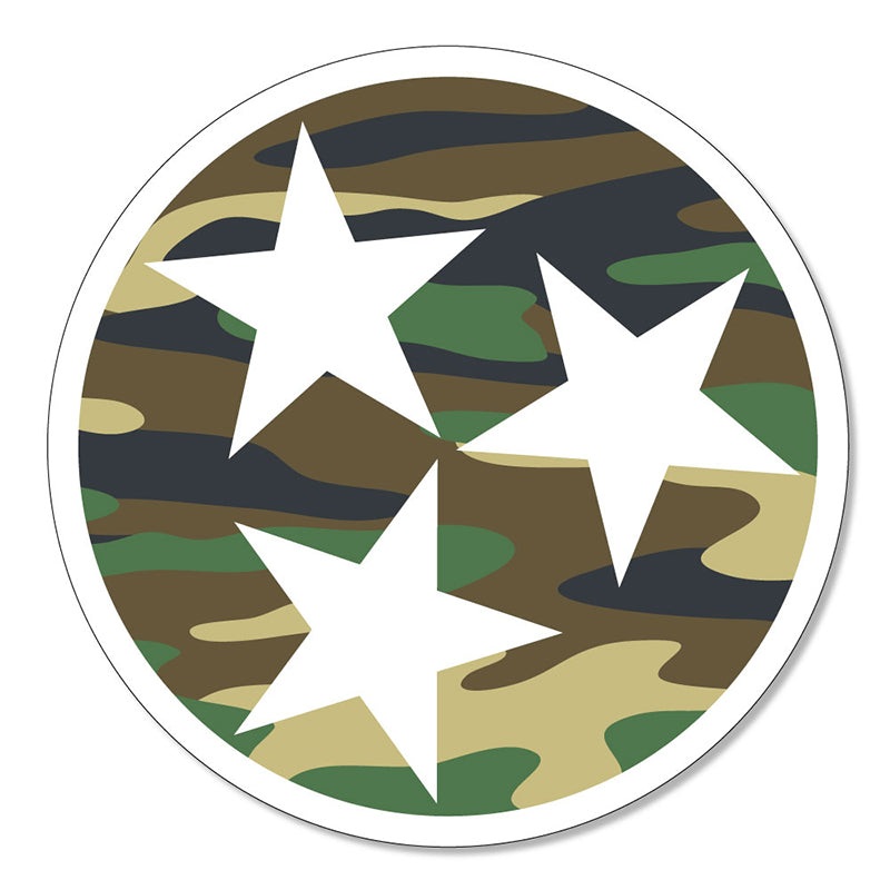 Camo Tri-Star 6 inch Decal|Default Title