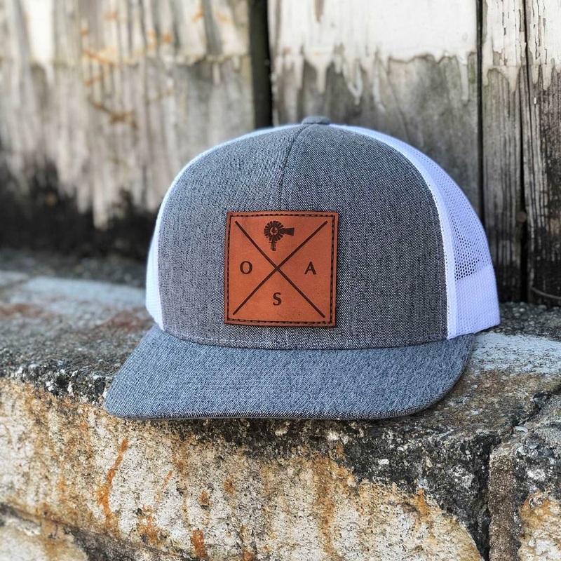 Cross Leather Patch Hat|Default Title