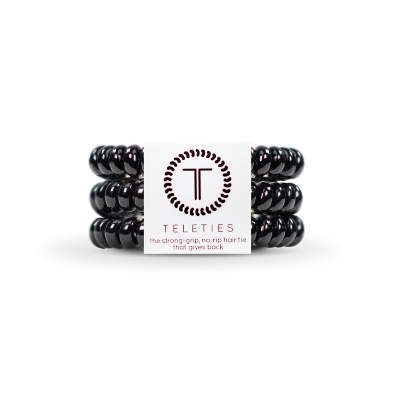 Jet Black Small Hair Tie 3 Pack