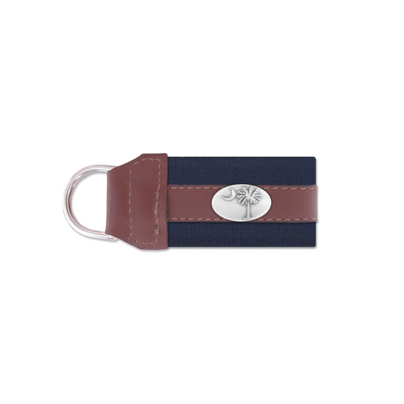 Palm Concho Leather Key Fob|Default Title