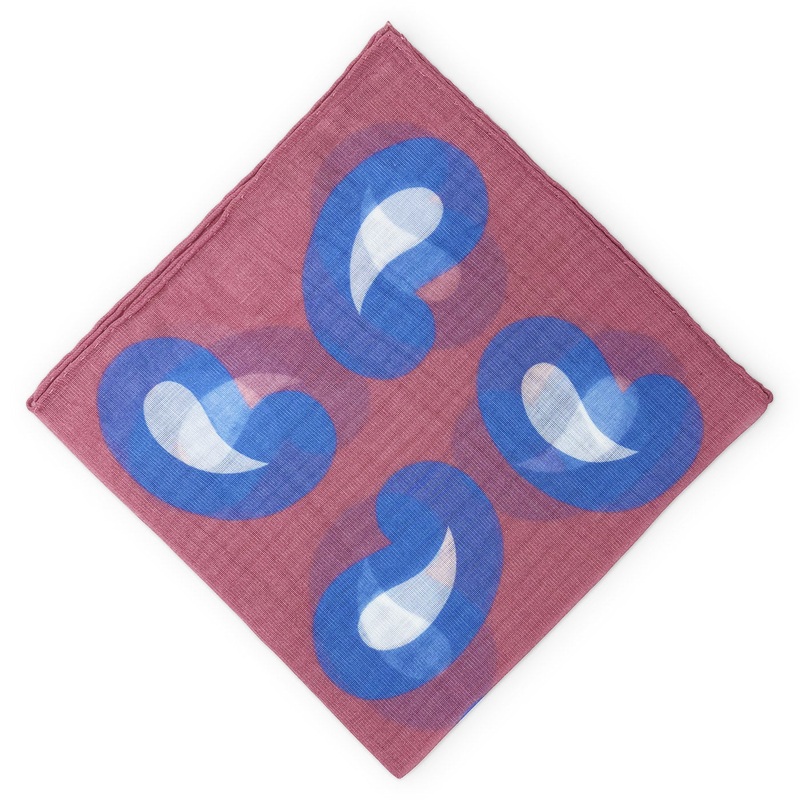 Round Hill: Cotton/Cashmere Pocket Square – Pink