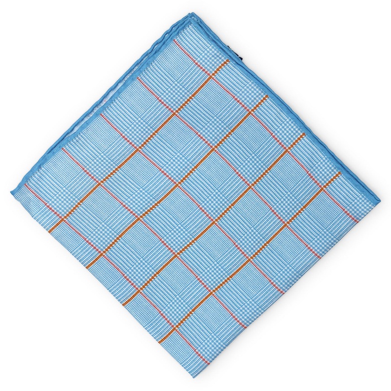 South Shore: Silk Pocket Square – Aqua