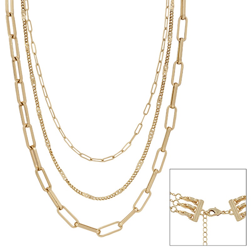Tri Chain 16-20 inch Necklace|Default Title