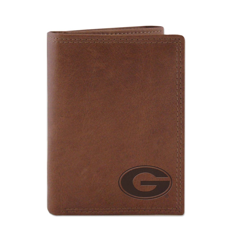 UGA Embossed Leather Trifold|Default Title