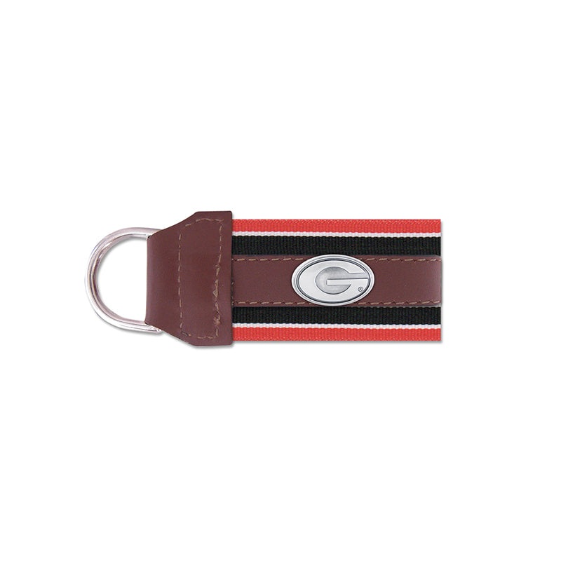 University of Georgia G Concho Leather Key Fob