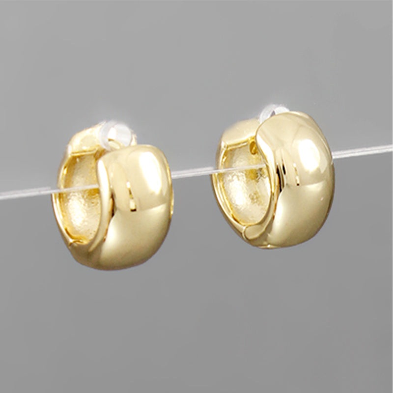 Wide Huggie Hoop Earrings|Default Title