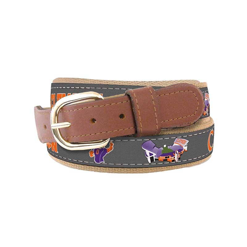 Clemson Stadium Ribbon Belt|30|32|34|36|38|40|42