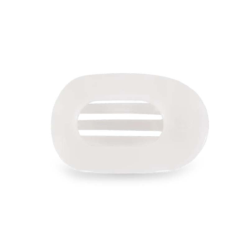 Large Coconut White Flat Oval Hair Clip