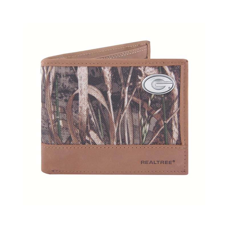 UGA Realtree Camo Passcase Concho Wallet