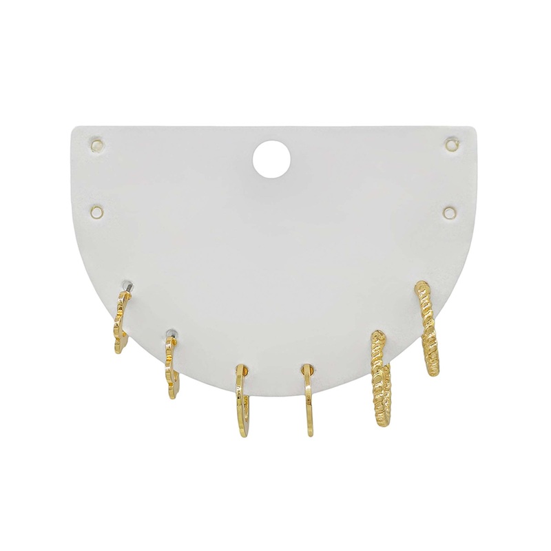 3 Set Gold Earrings|Default Title