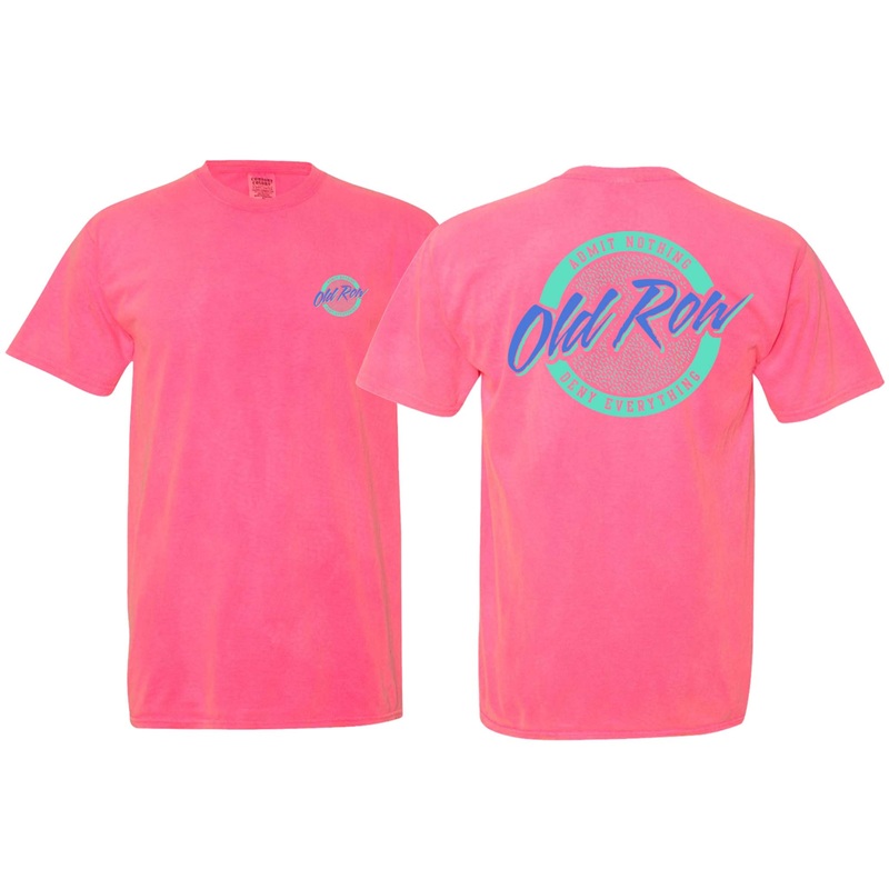 Circle Logo Short Sleeve T-Shirt in Neon Pink