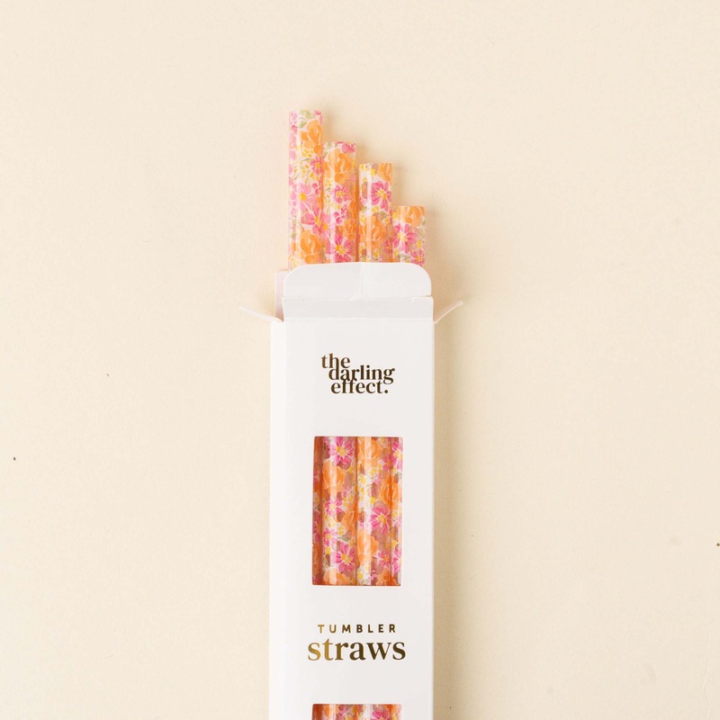 Secret Garden Pink 40oz Straw Set