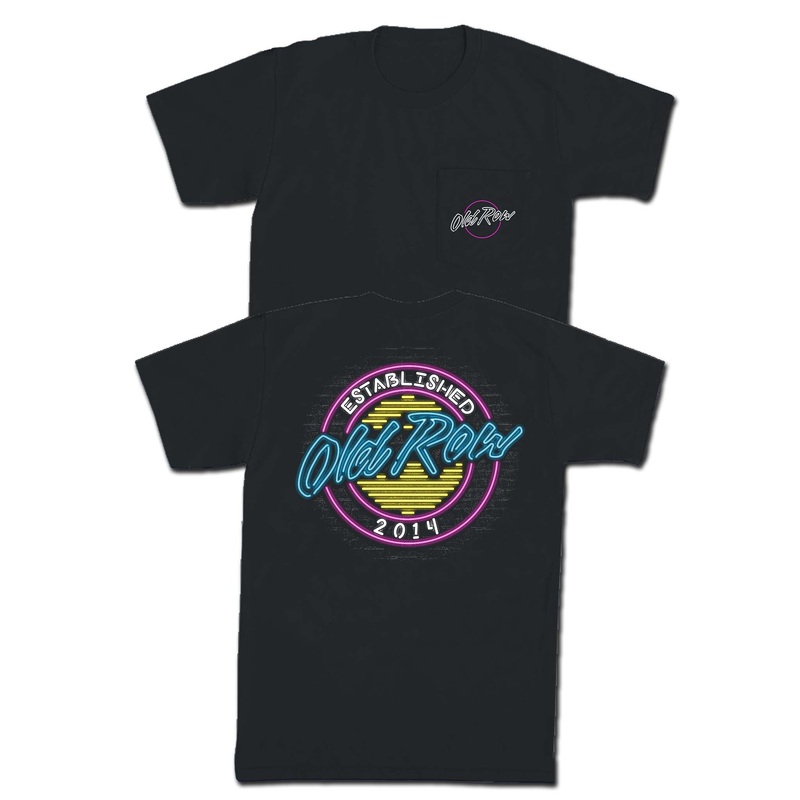 Neon Circle Logo Short Sleeve T-Shirt in Black