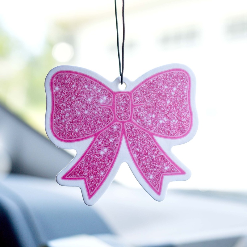 Pink Sparkle Bow Air Freshener
