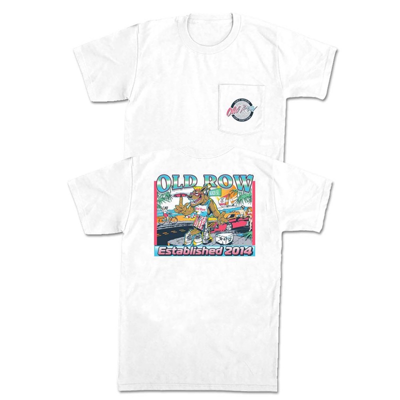Wolf Beach Beer Short Sleeve T-Shirt in White