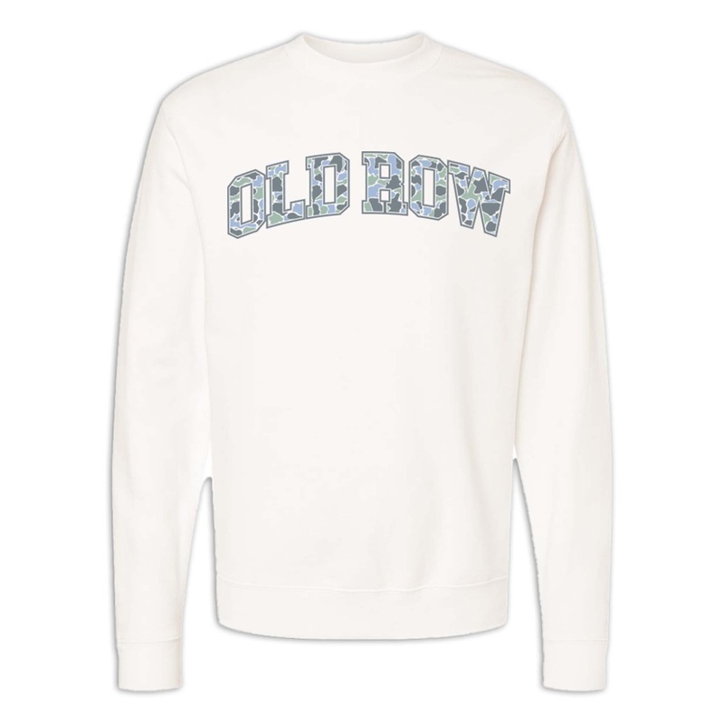 Camo Arch Crewneck Sweatshirt in Bone