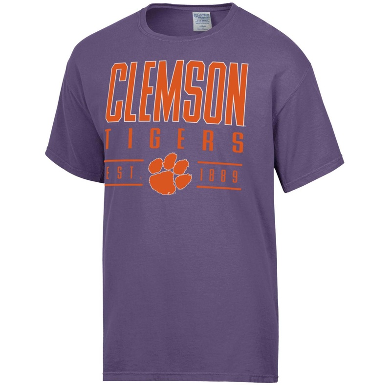 Clemson Tigers Short Sleeve T-Shirt in Purple
