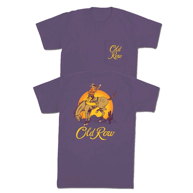 Crown Cowboy Short Sleeve T-Shirt in Wine