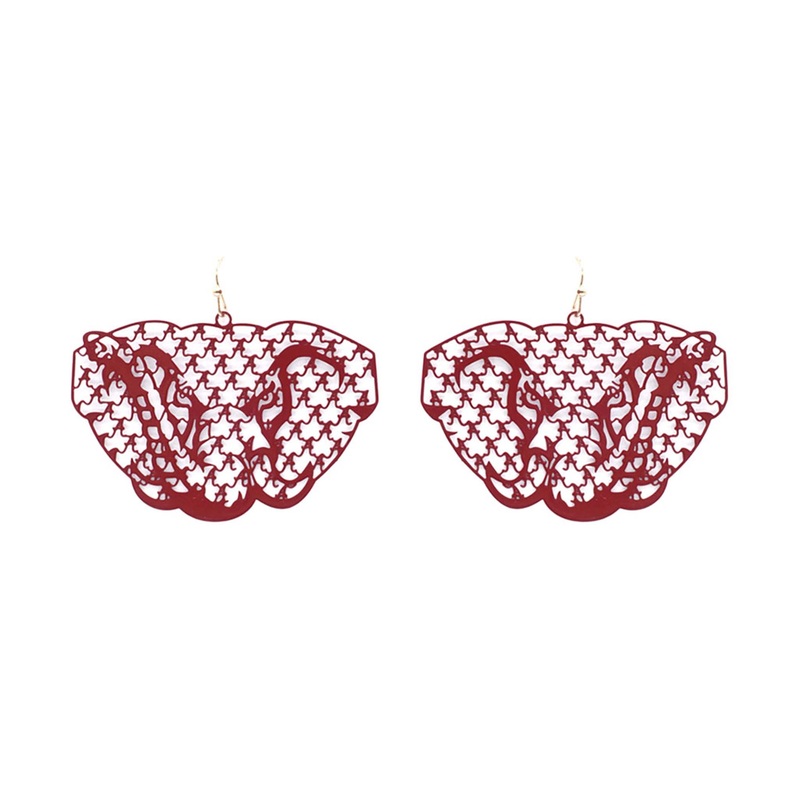 Elephant Filigree Dangle Earrings