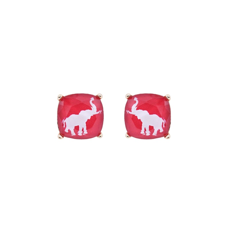Elephant Raised Stud Earrings|Default Title