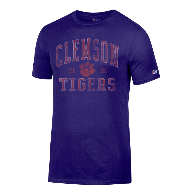 Faded Clemson Logo Short Sleeve T-Shirt