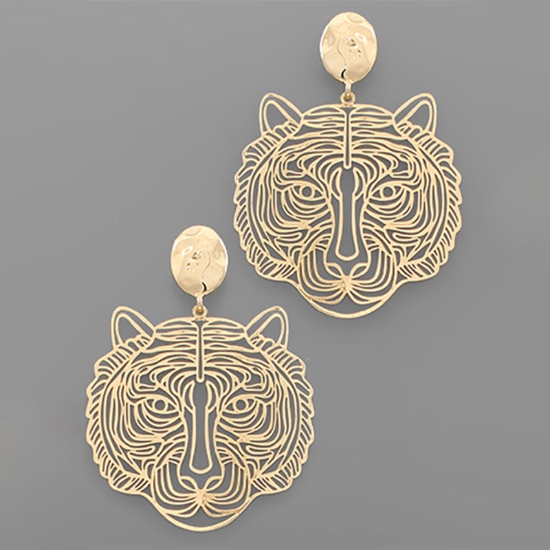 Filigree Tiger Earrings|Default Title