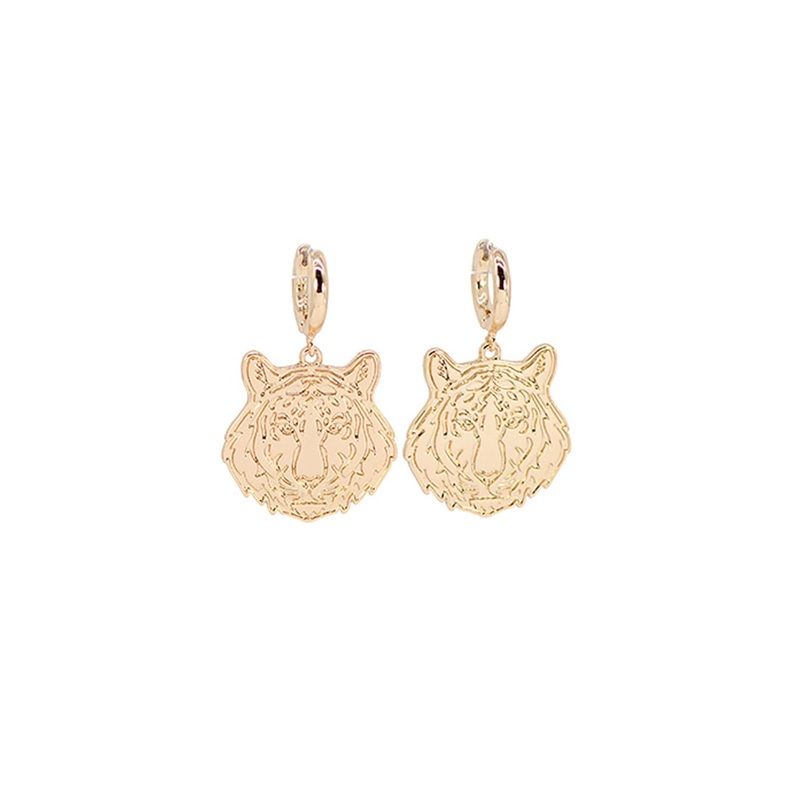 Gold Tiger Huggies Earrings|Default Title