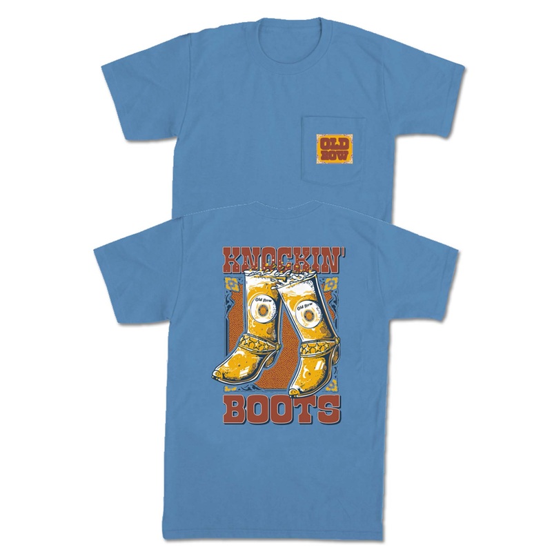 Knockin Boots Short Sleeve T-Shirt in Washed Denim
