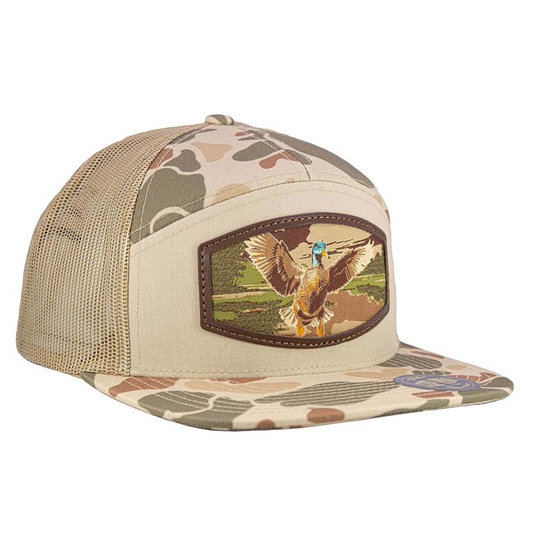 Mallard Patch Camo 7 Panel Trucker Hat