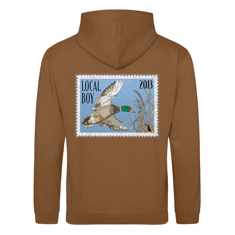 Mallard Stamp Hoodie in Brown|S|M|L|XL|XXL