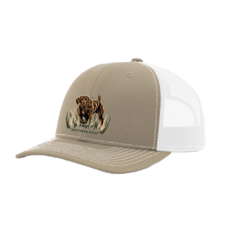 Pointer Strut Trucker in Khaki and White