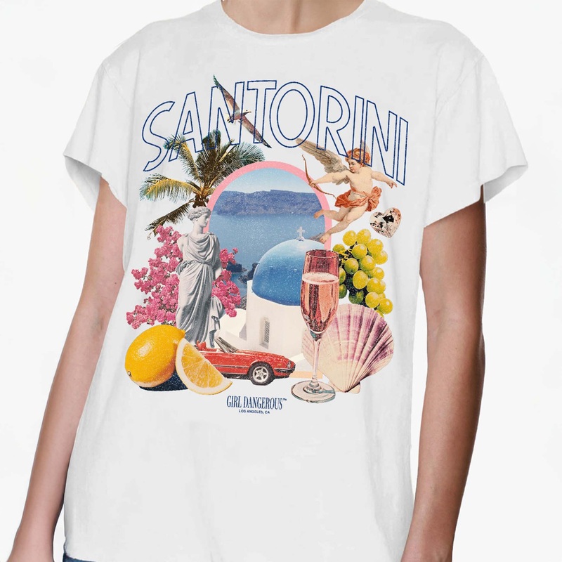 Santorini Collage Short Sleeve T-Shirt