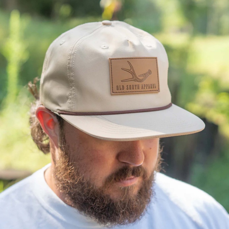 Single Antler Leather Patch Trucker Hat