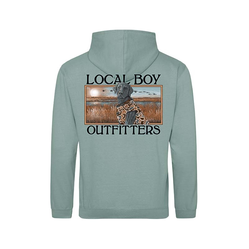 Youth Marsh Dog Hoodie In Dusty Green