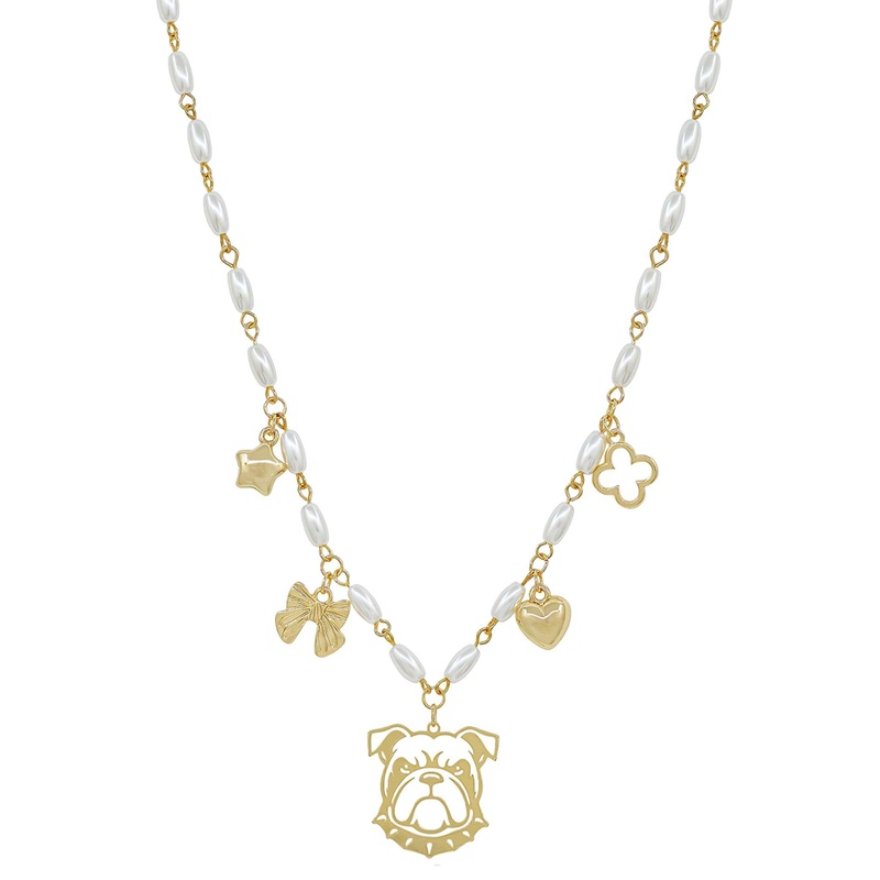 Bulldog Charm Necklace|Default Title