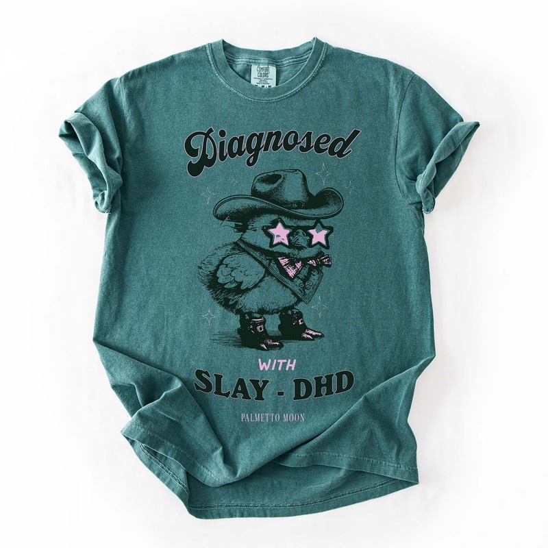 Slay-DHD Short Sleeve T-Shirt in Blue Spruce