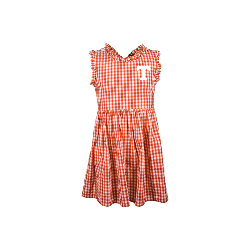 Toddler TN Gingham Dress in Orange