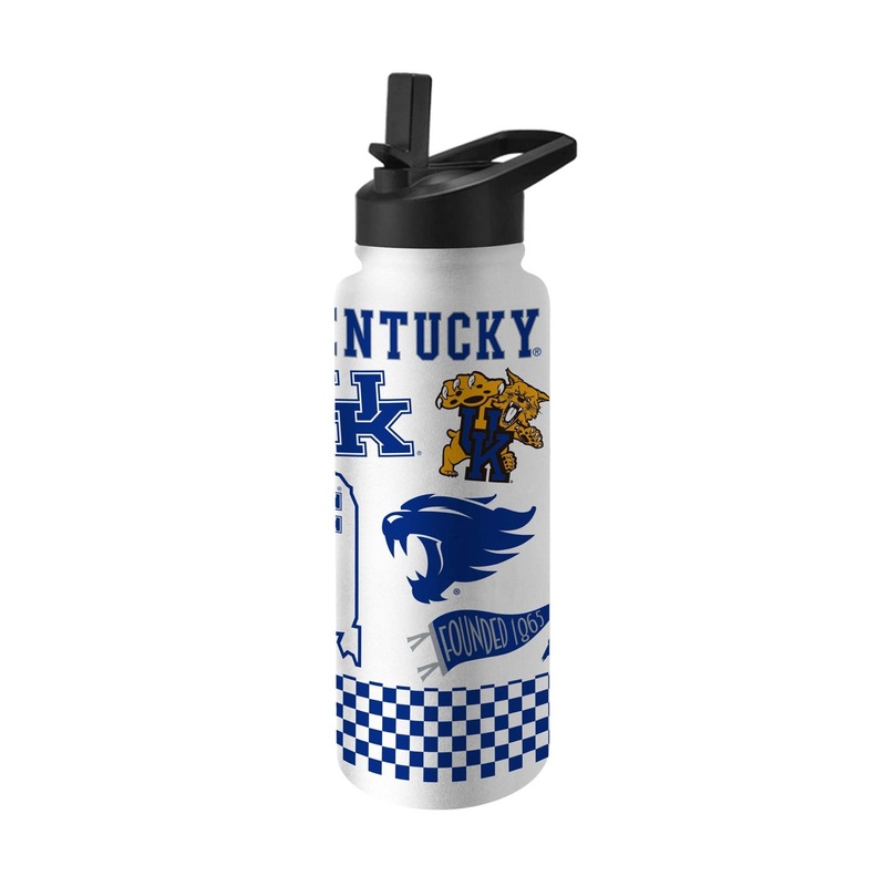 UK 34oz Collage Water Bottle|Default Title