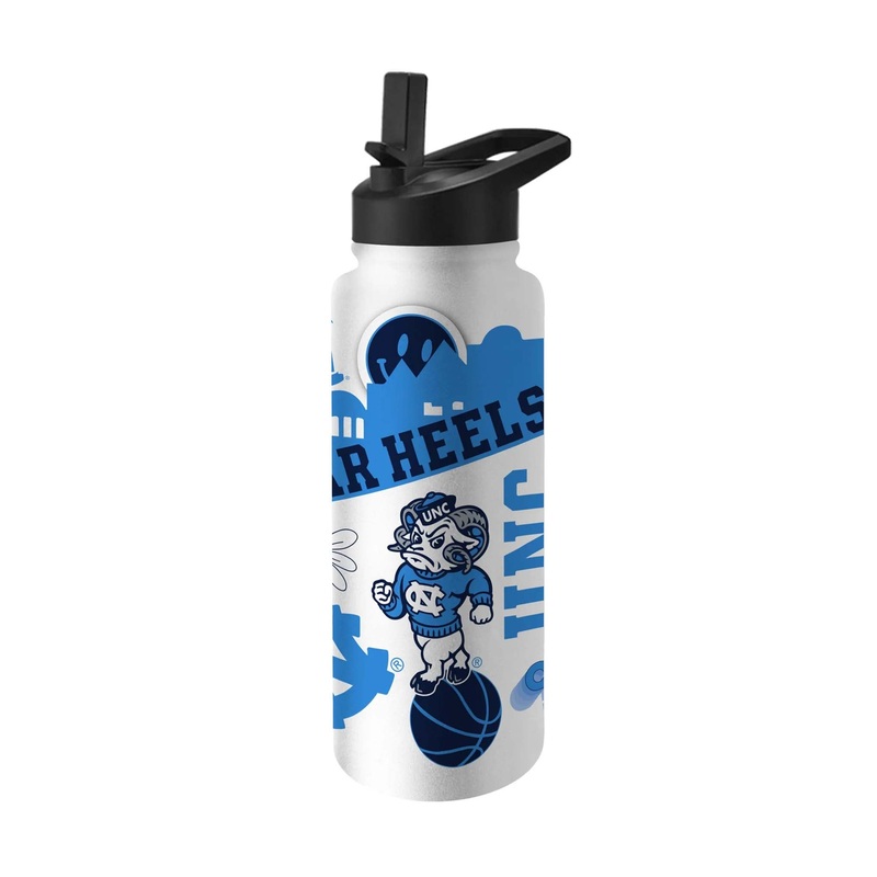 UNC 34oz Collage Water Bottle|Default Title