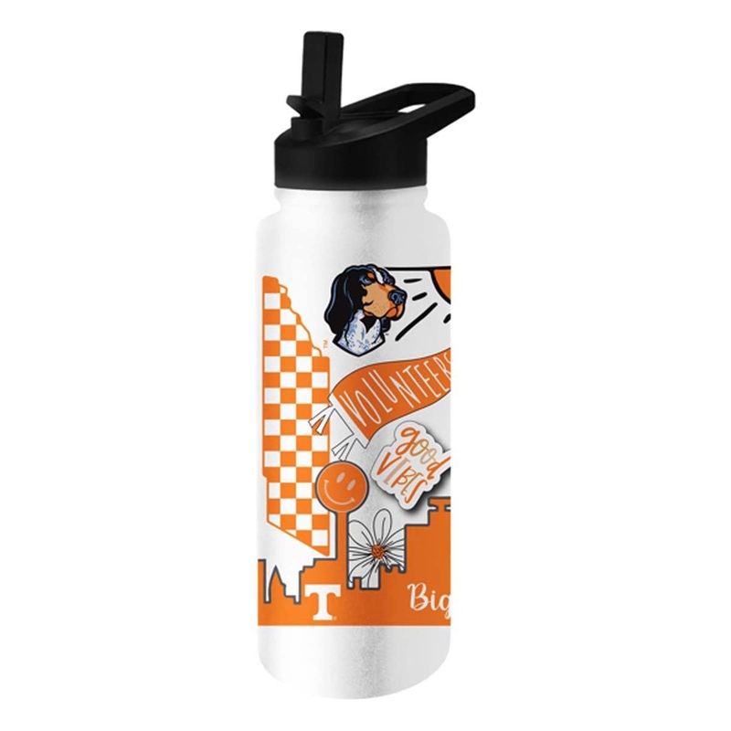 UT 34oz Collage Water Bottle|Default Title