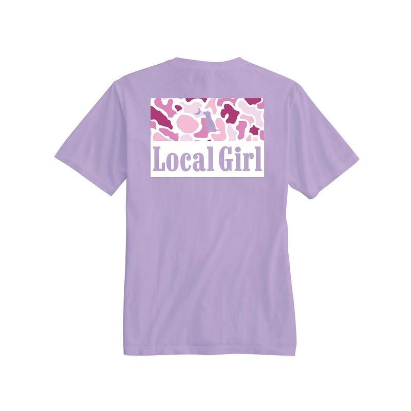 Youth Pink Localflauge Camo Banner Short Sleeve T-Shirt