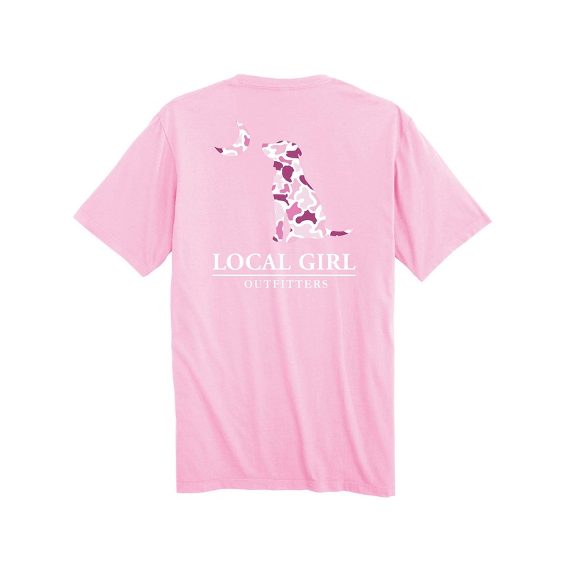 Youth Pink Localflauge Dog Moon Short Sleeve T-Shirt