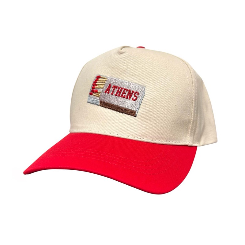 Athens Matchbox Hat in Red|Default Title