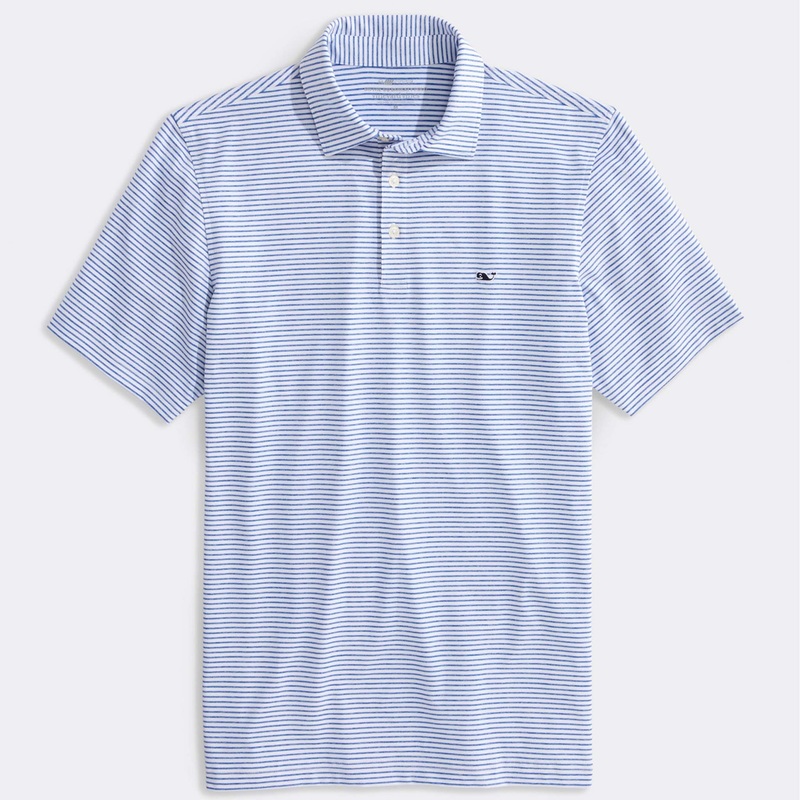 Bradley Stripe Sankaty Polo in Yacht Blue