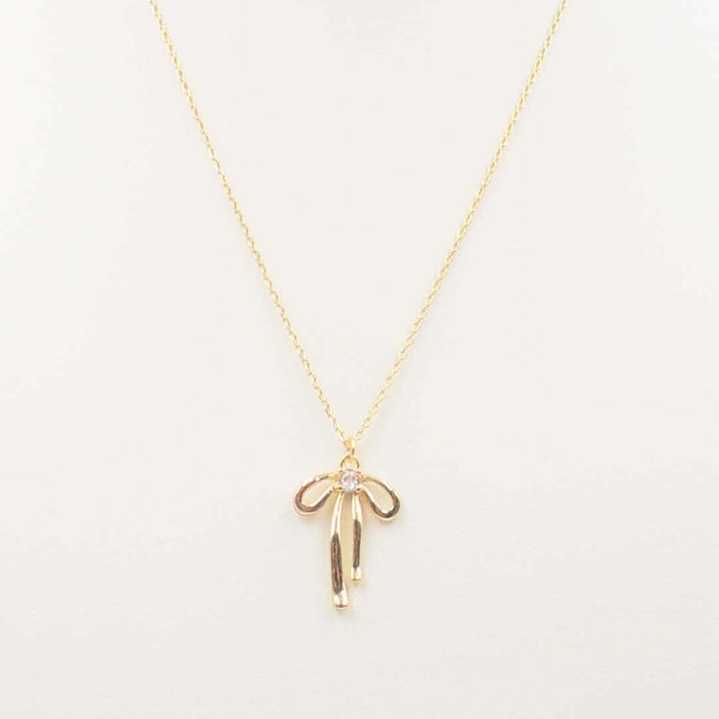 Dainty Bow Necklace|Default Title